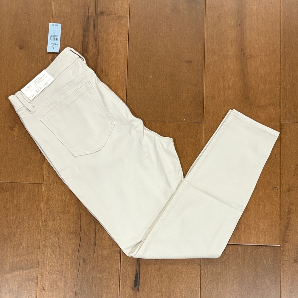 LOFT Cream High Rise Legging Pants